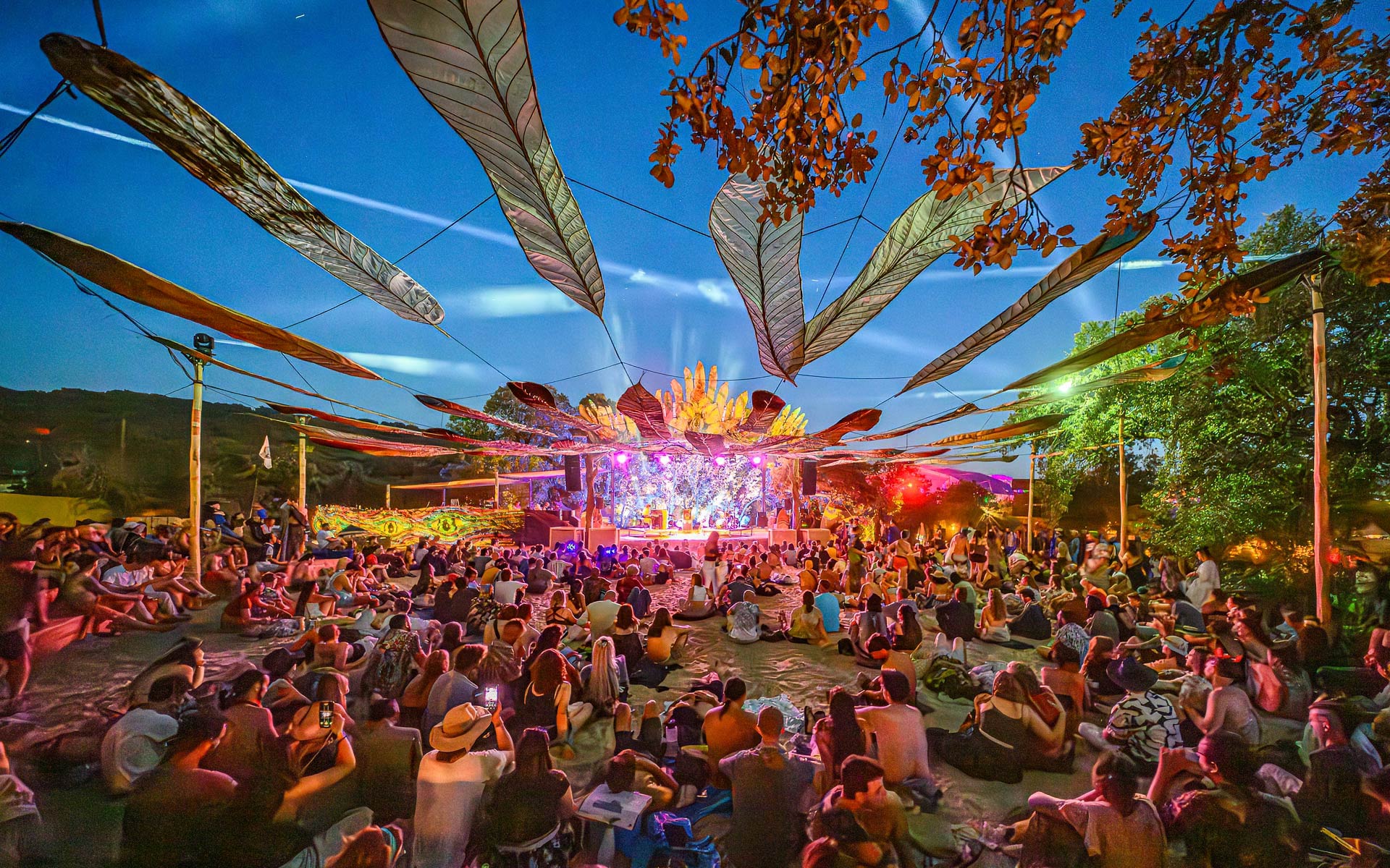 Scène Sacred Fire au Boom Festival