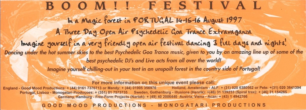 Boom Festival 1997 flyer